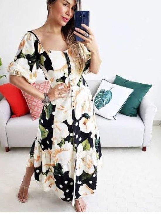 FARM Rio Dresses & Skirts - Farm Rio Floral Polka Dot Dress
